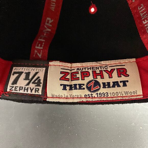 Black IU Hat Indiana University Hoosiers Wool Cap Zephyr 7 1/4 College - Picture 5 of 6